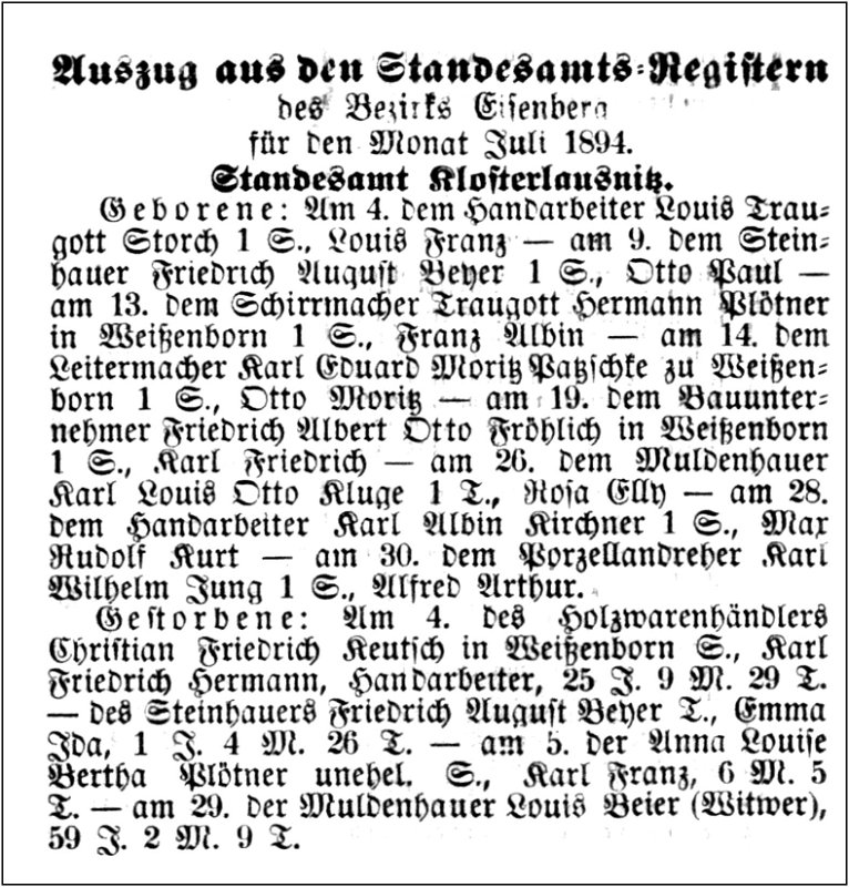 1894-11-01 Kl Standesamtregister